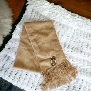 Alpaca Camargo Camel Tan Fringe Winter Unisex Neck Scarf Rectangle New